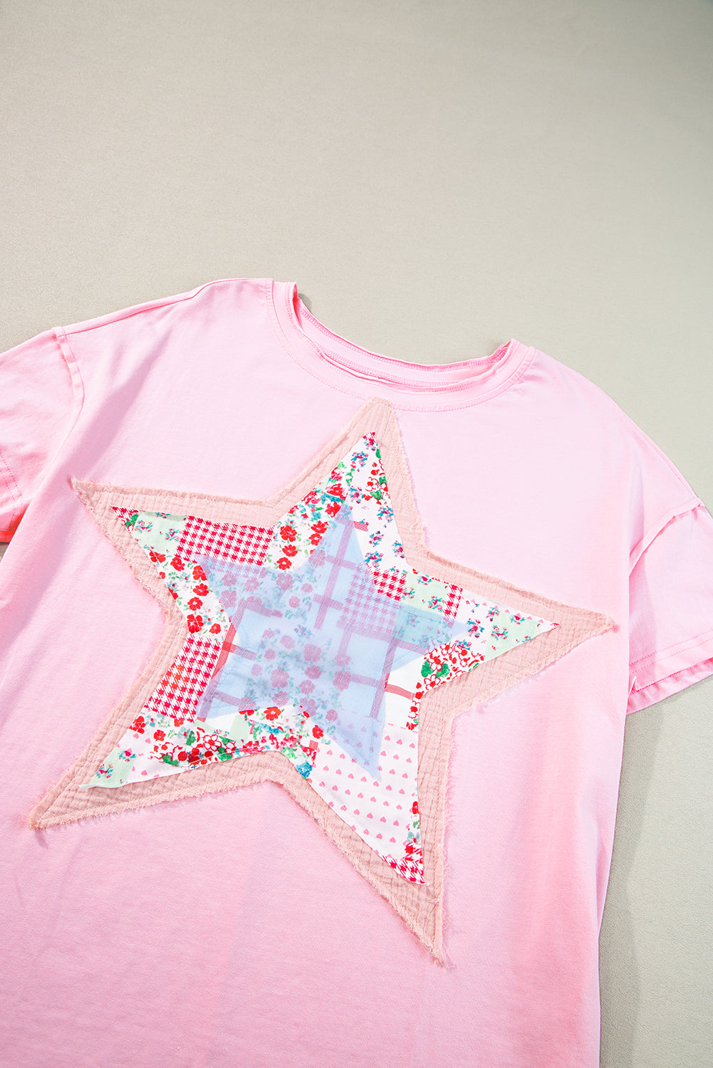 Camiseta de patchwork de Pink Stars