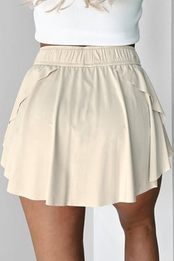 Jupe-short de tennis beige doublée *