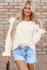Blouse en velours volants-A WOMAN WE LOVE