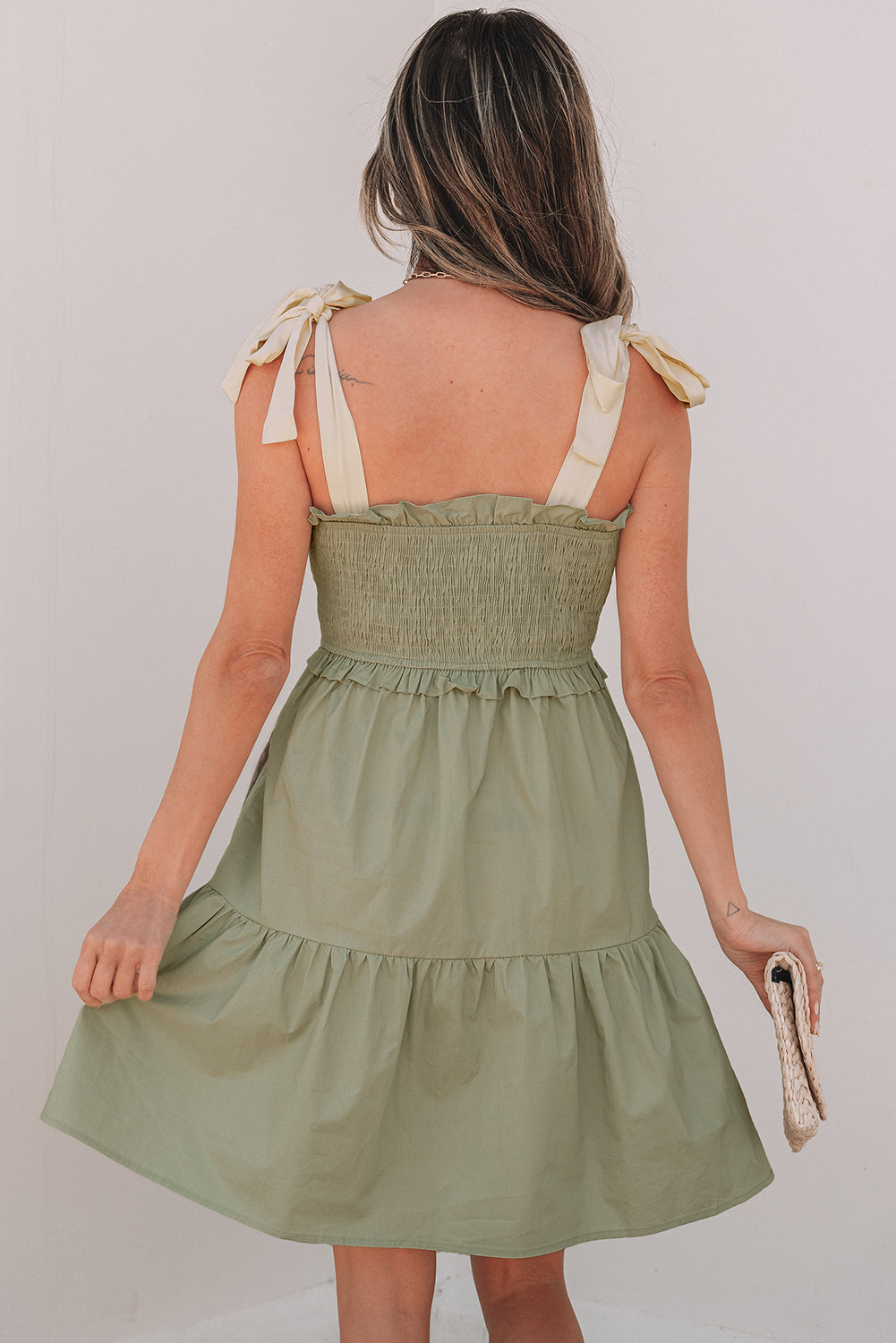 Laurel Green - Mini -Robe con volantes *