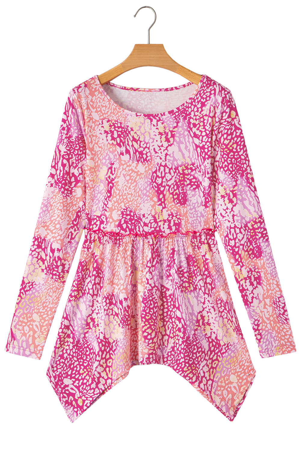 Pink - High Classic tunic with leopard print and tissue color *