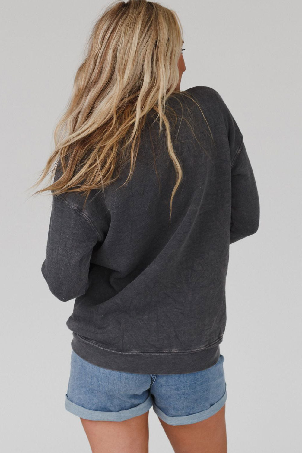 COOL MOMS CLUB Gray Drop Shoulder Sweatshirt