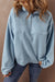 Myosotis Dropped Shoulder Zip-Up Fleece Sweatshirt