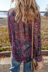 Chemise décontractée boutonnée imprimée à pois *-A WOMAN WE LOVE