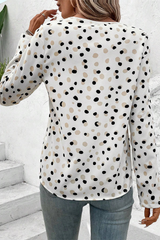 Chemisier blanc à pois et imprimé boutonné *-A WOMAN WE LOVE