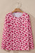 Ample with long sleeves and pink animal print