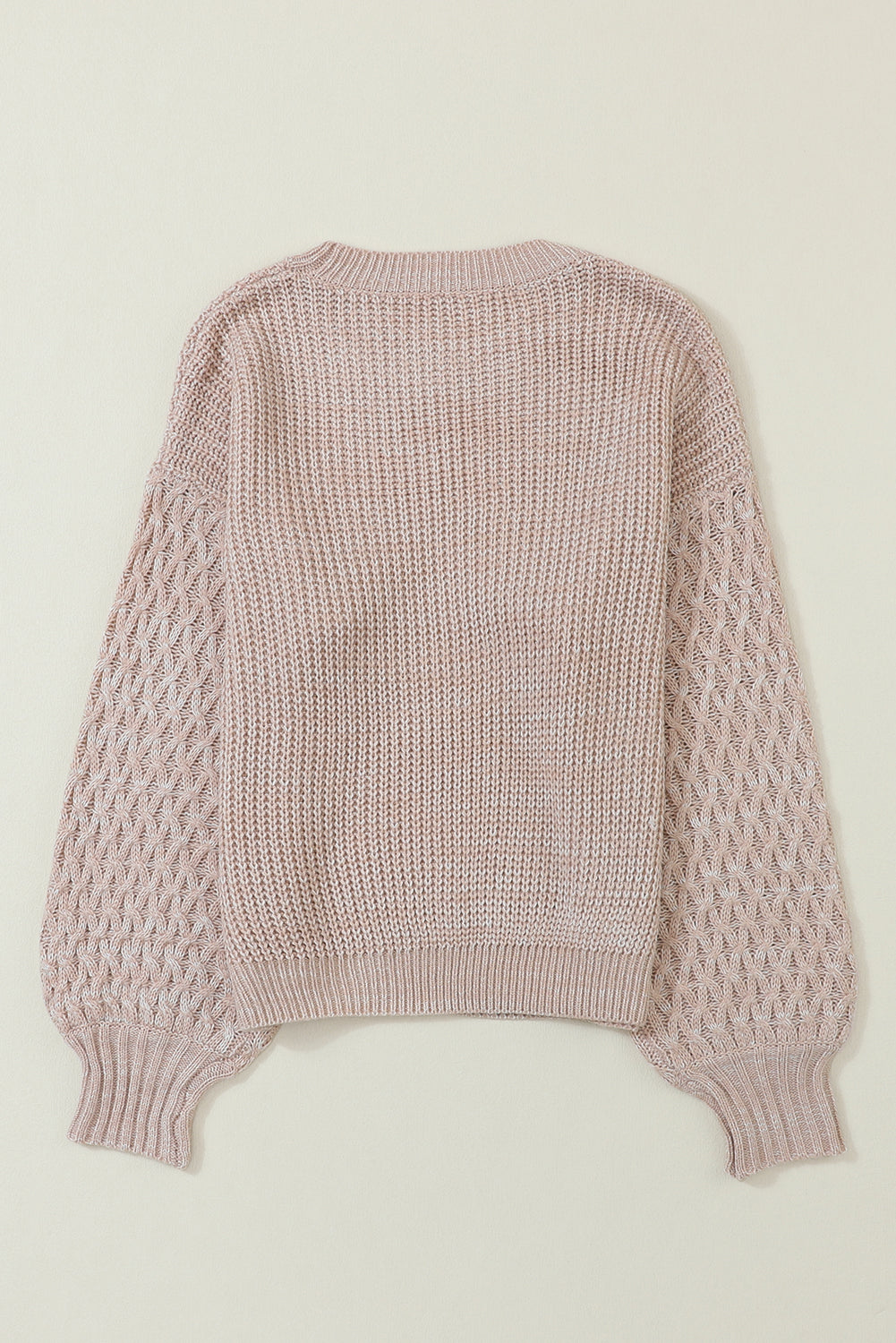 Pergamentkabel -Strickärmel -Schulterpullover