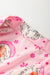 Christmas pajamas set with long sleeve shirt and snow snowflake pink