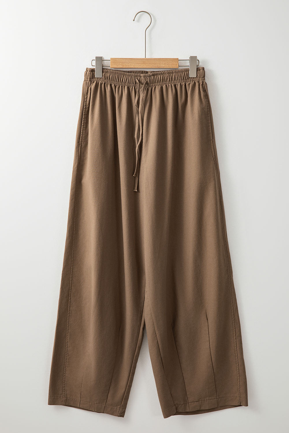 Pantalon large en coton et lin avec cordon de serrage à la taille Desert Palm