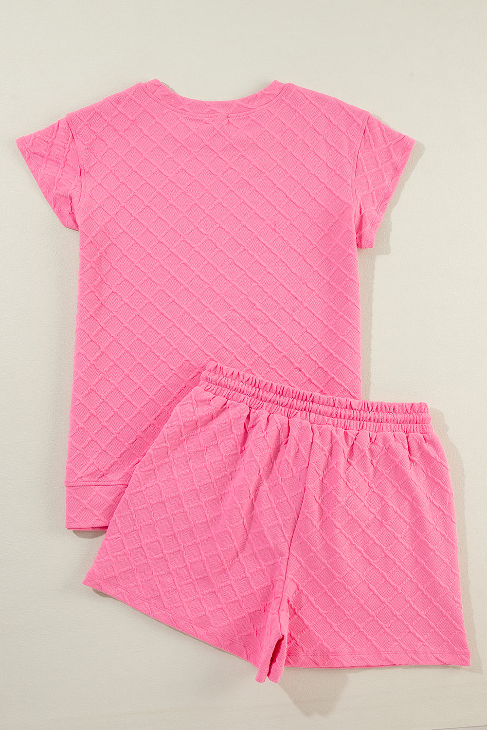Ensemble Short & T-shirt texturé à carreaux *-A WOMAN WE LOVE