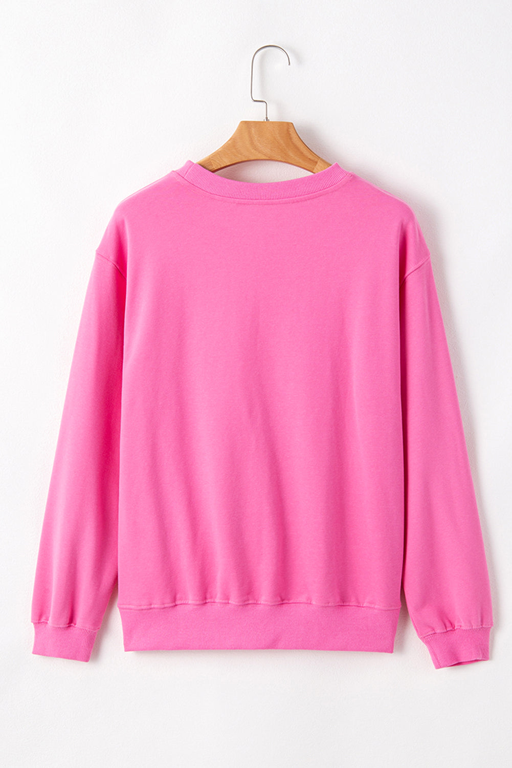 Bonbon Plain Drop Schulter -Crewneck Pullover Sweatshirt