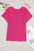 T-shirt froissé rose vif à manches larges *