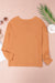 Haut Henley en tricot gaufré orange