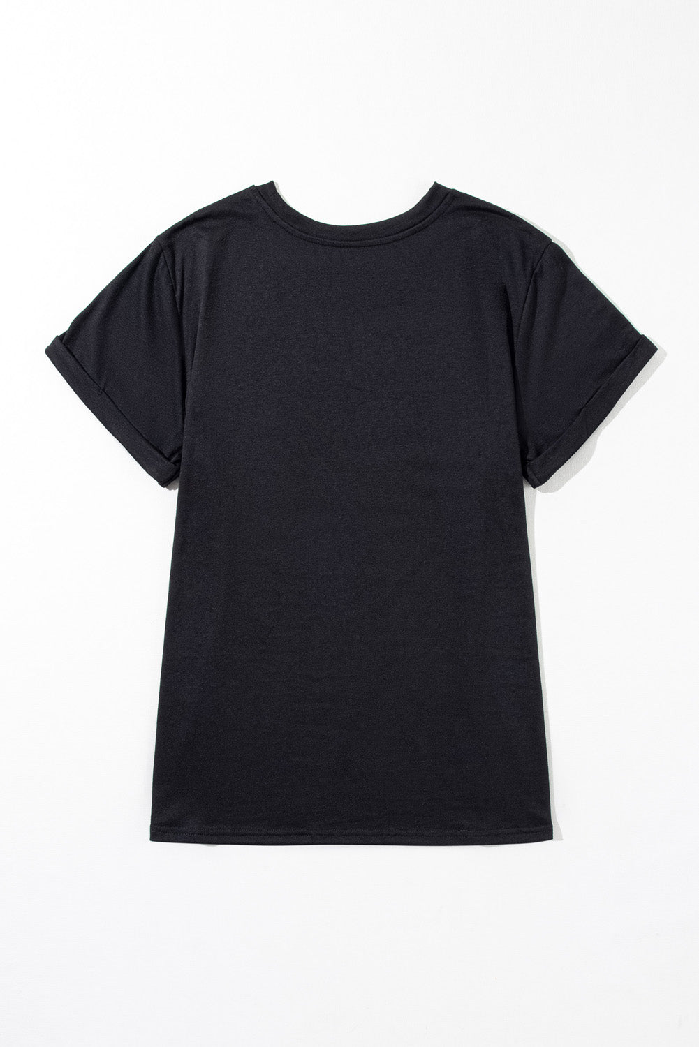 T-shirt con il collo rotondo nero.