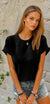 Black blouse with short sleeves *