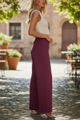 Pantalon asymétrique bordeaux