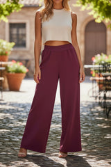 Pantalon asymétrique bordeaux